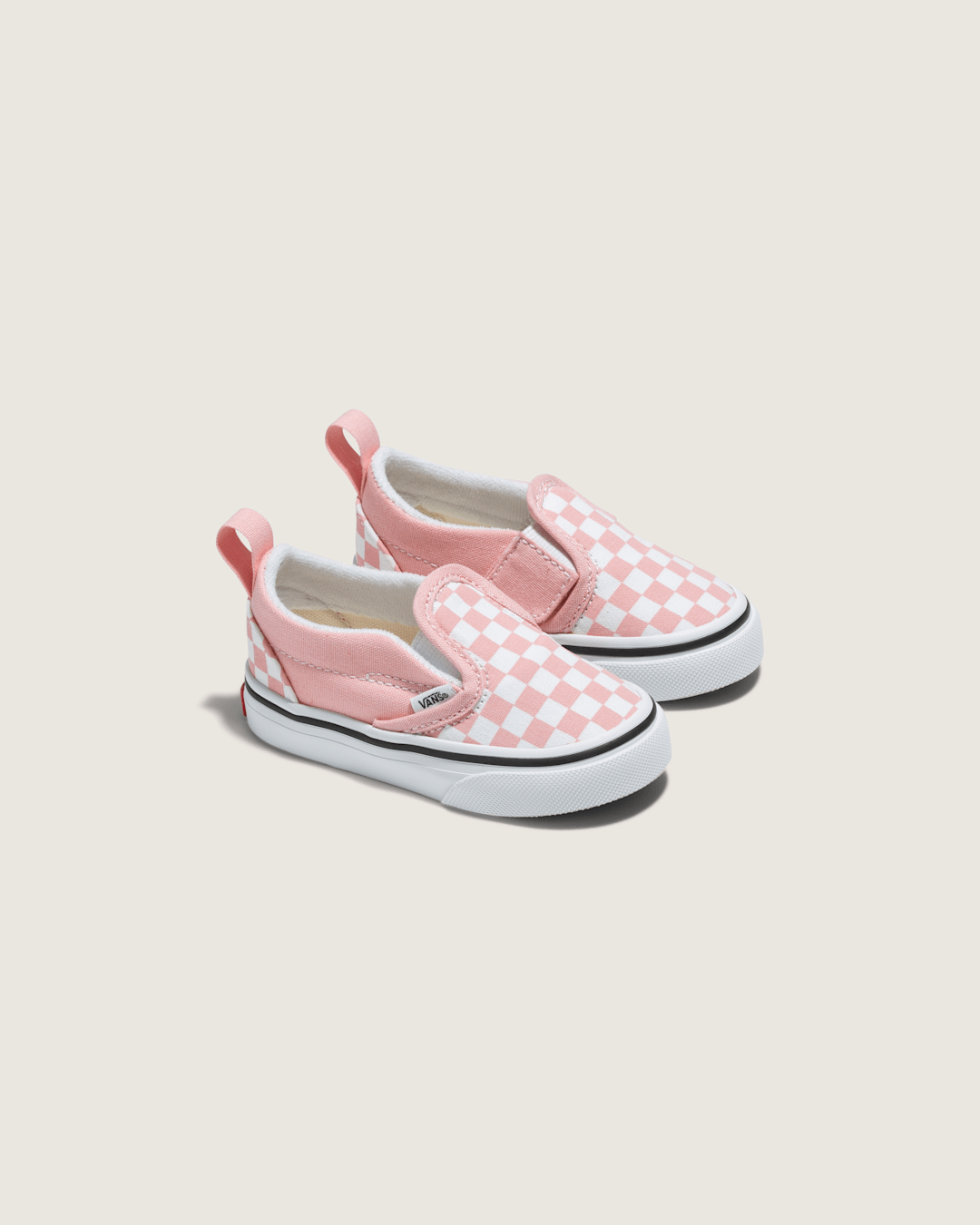 Toddler Slip-On V Checkerboard Powder Pink/True White Shoes | Vans outlet
