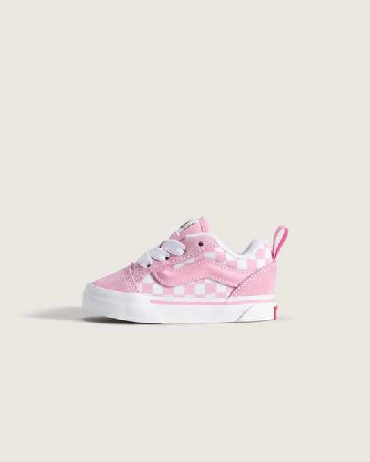 Toddler Knu Skool Checkerboard Shoe in Checkerboard Prism Pink / True White | Vans near me