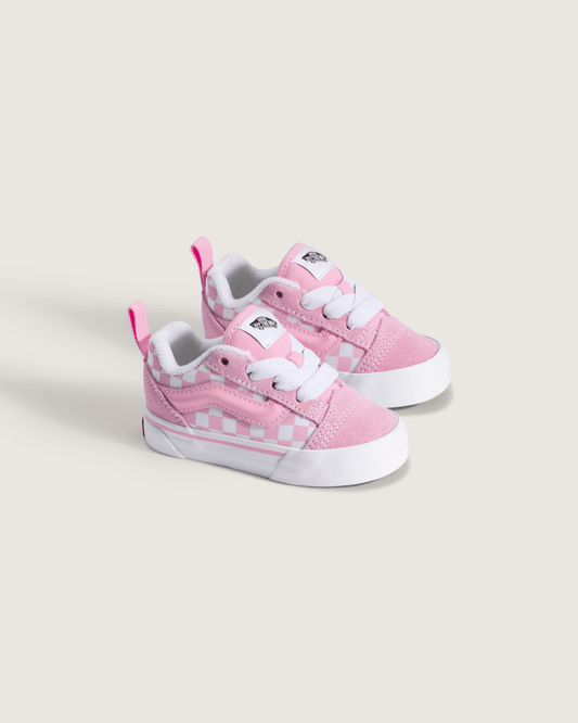 Toddler Knu Skool Checkerboard Shoe in Checkerboard Prism Pink / True White | Vans near me