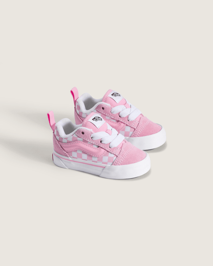 Toddler Knu Skool Checkerboard Shoe in Checkerboard Prism Pink / True White | Vans near me