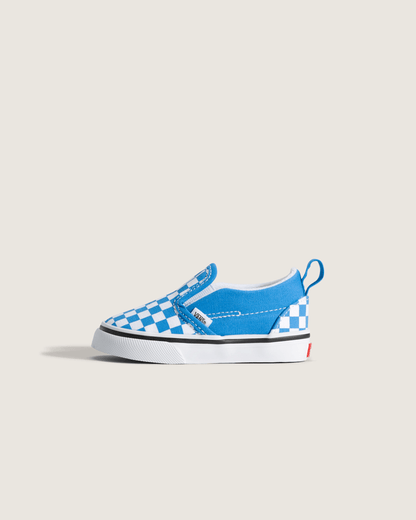 Toddler Classic Slip-On V Checkerboard Shoe in Checkerboard Bright Azure Blue | Vans online