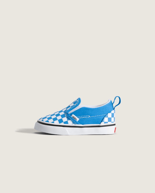 Toddler Classic Slip-On V Checkerboard Shoe in Checkerboard Bright Azure Blue | Vans online