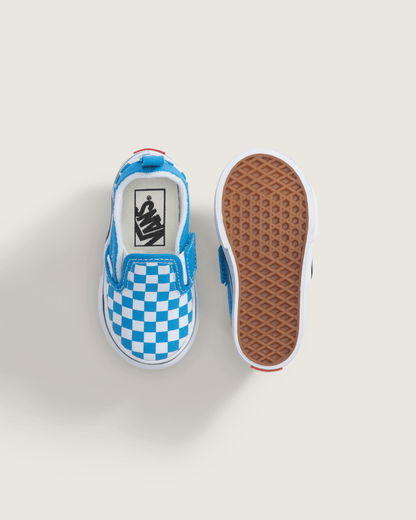 Toddler Classic Slip-On V Checkerboard Shoe in Checkerboard Bright Azure Blue | Vans online