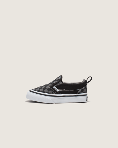 Toddler Classic Slip-On V Checkerboard Shoe in Checkerboard Black / Pewter Grey | Vans discount
