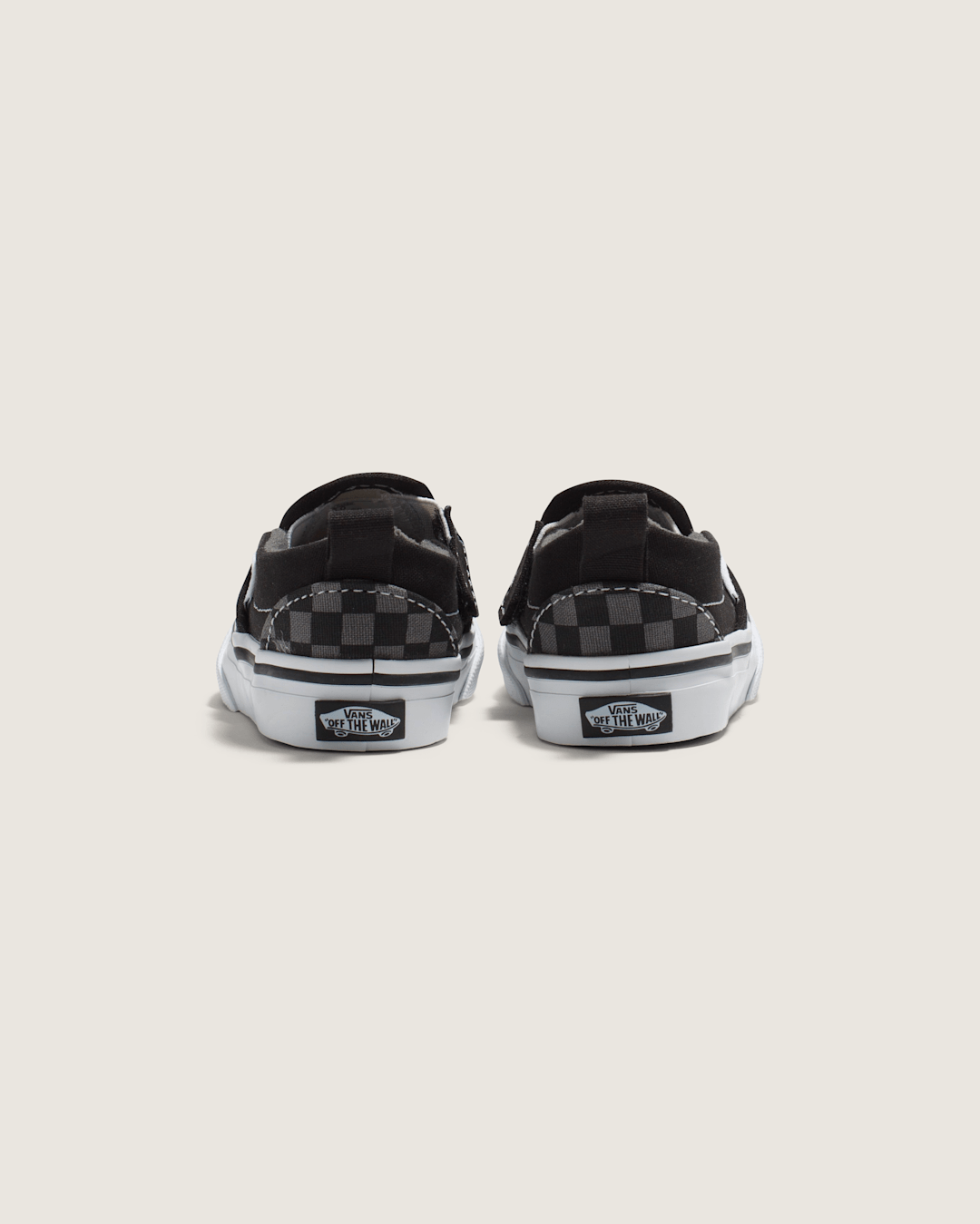 Toddler Classic Slip-On V Checkerboard Shoe in Checkerboard Black / Pewter Grey | Vans discount