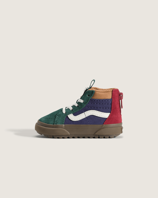 Toddler Sk8-Hi Zip Water Resistant Gum Shoe in Blue / Green | Vans near me