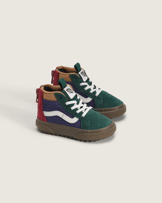 Toddler Sk8-Hi Zip Water Resistant Gum Shoe in Blue / Green | Vans near me
