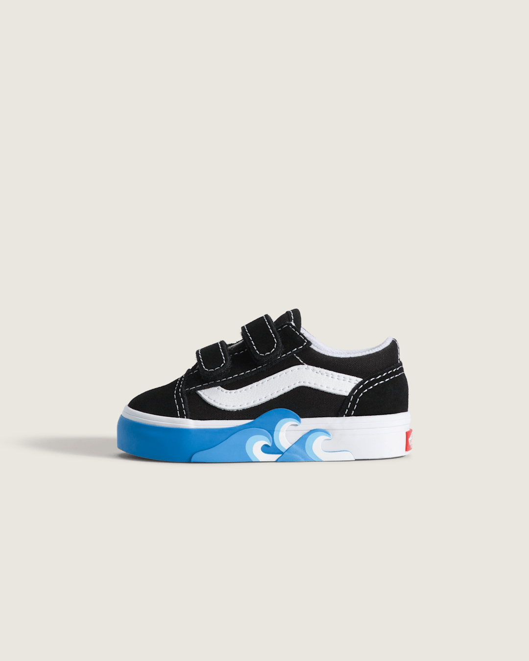Toddler Old Skool V Shoe in Black / Bright Azure Blue | Vans on sale