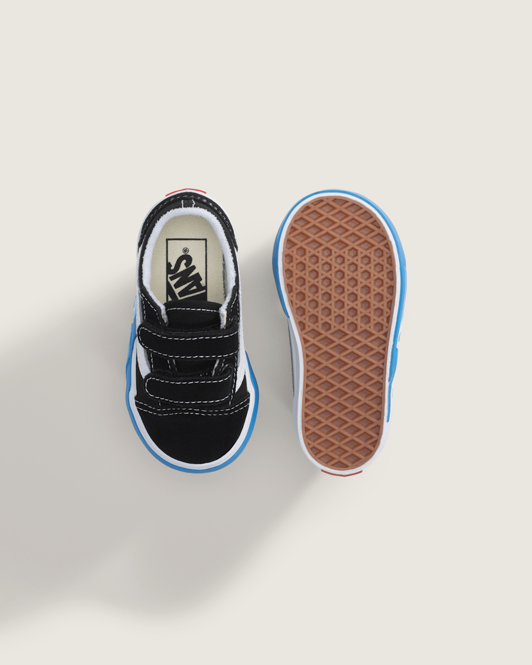 Toddler Old Skool V Shoe in Black / Bright Azure Blue | Vans on sale