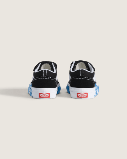 Toddler Old Skool V Shoe in Black / Bright Azure Blue | Vans on sale
