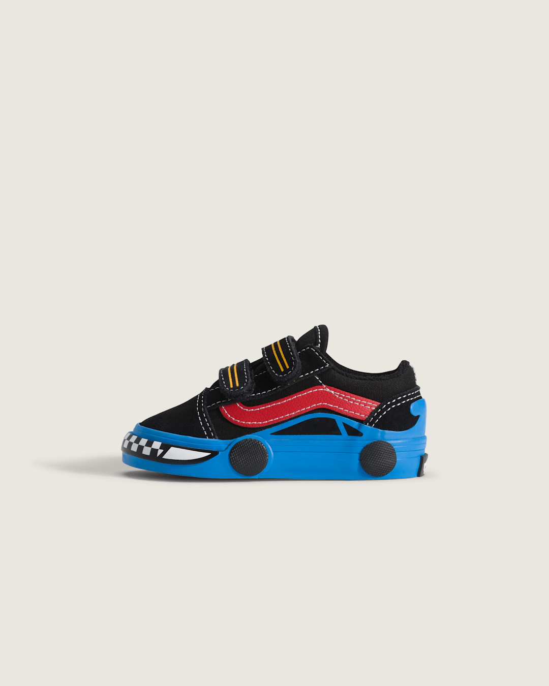 Toddler Old Skool V Shoe in Black / Blue | Vans outlet