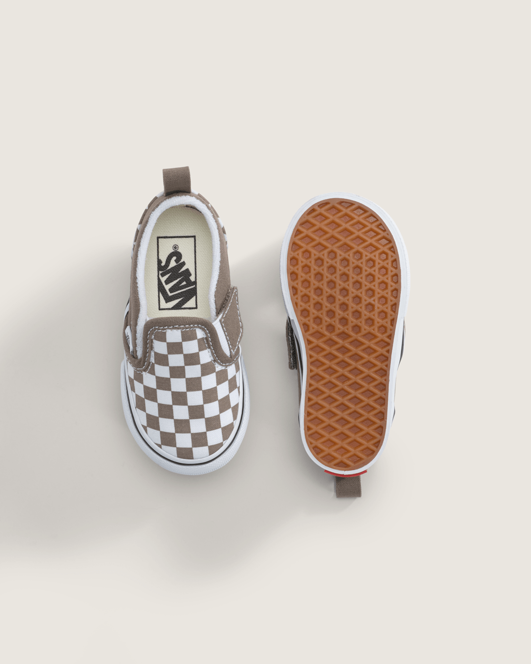 Toddler Slip-On V Checkerboard Shoe in Checkerboard Walnut Brown | Vans sale