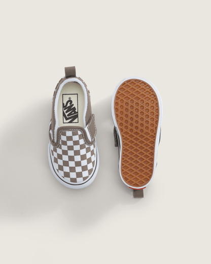 Toddler Slip-On V Checkerboard Shoe in Checkerboard Walnut Brown | Vans sale