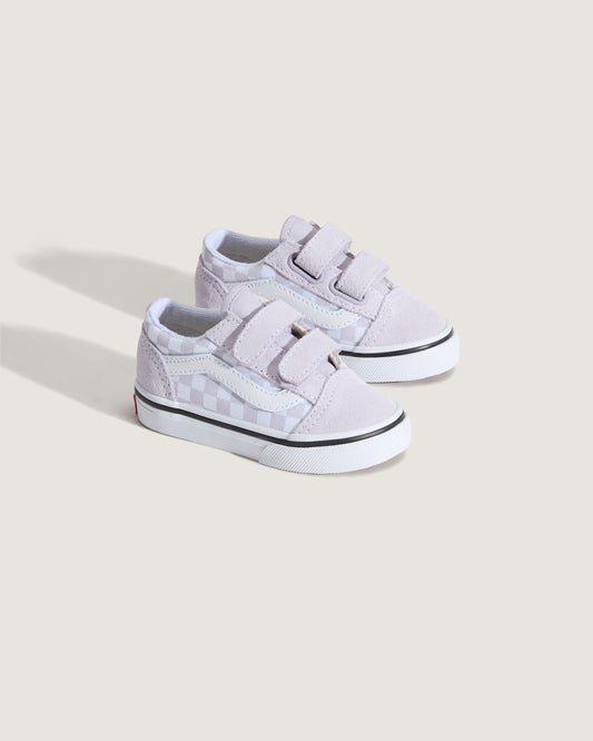 Toddler Old Skool V Checkerboard Shoe in Checkerboard Lilac Mist Purple | Vans outlet