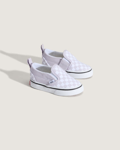 Toddler Classic Slip-On V Checkerboard Shoe in Checkerboard Lilac Mist Purple | Vans on sale