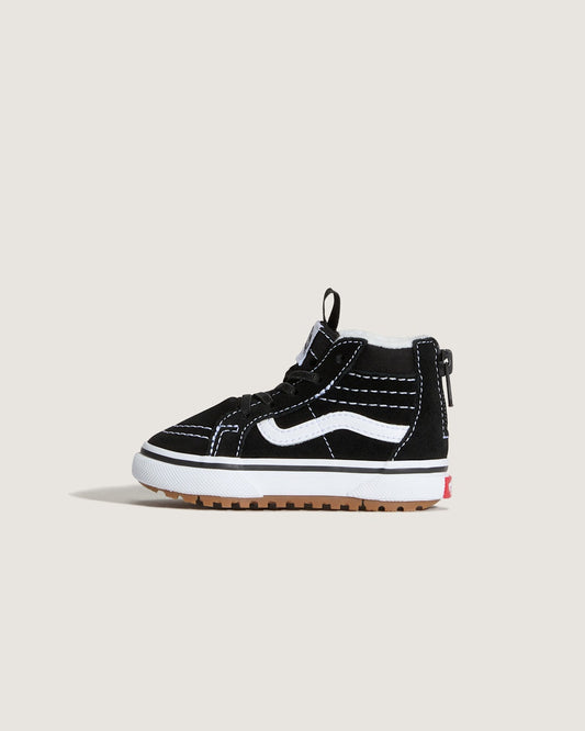 Toddler Sk8-Hi Zip Water Resistant Shoe in Black / White | Vans discount
