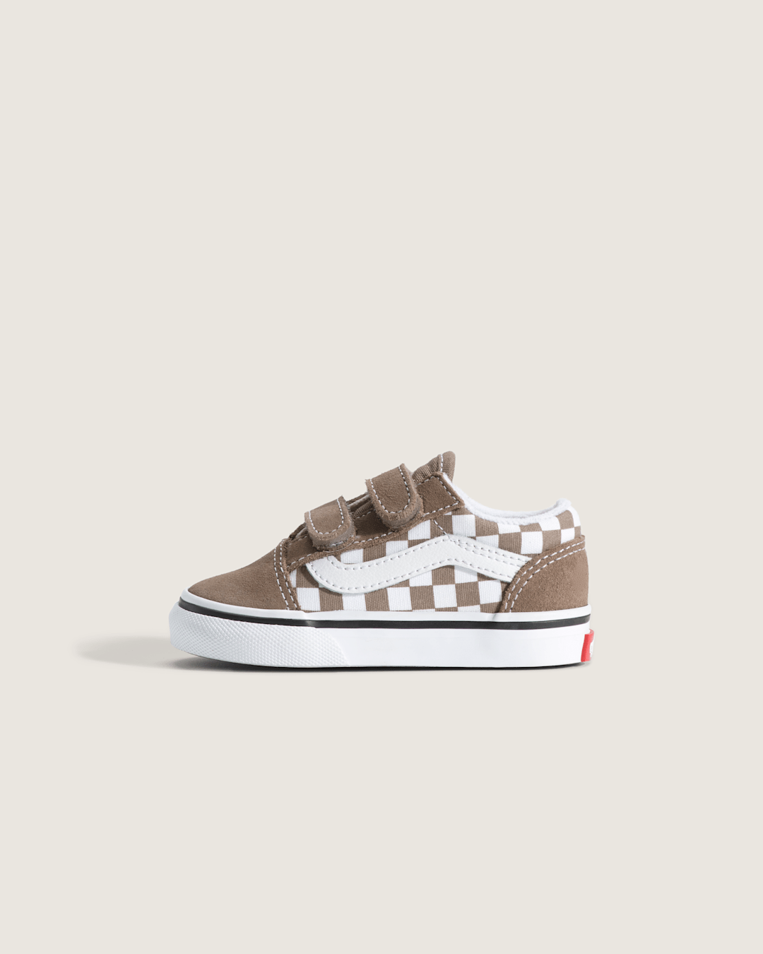 Toddler Old Skool V Checkerboard Shoe in Checkerboard Walnut Brown | Vans near me