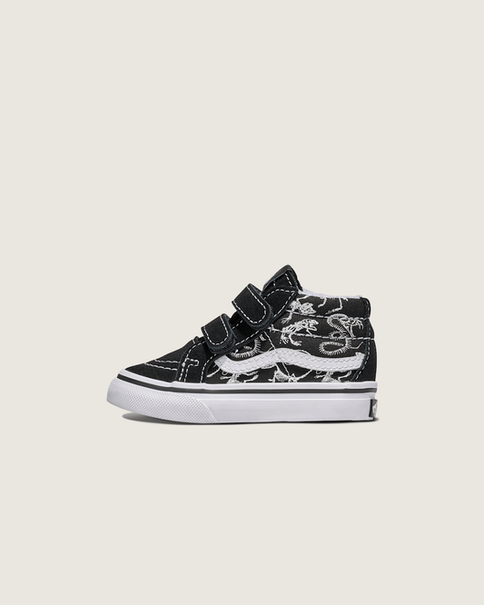 Toddler Sk8-Mid Reissue V Skeletons Shoe in Black | Vans on sale