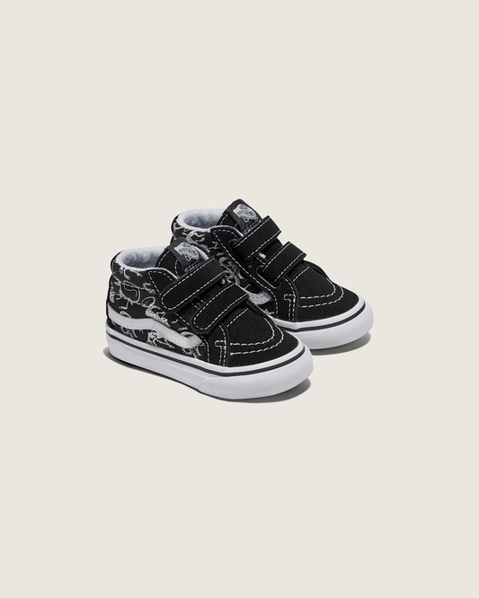 Toddler Sk8-Mid Reissue V Skeletons Shoe in Black | Vans on sale