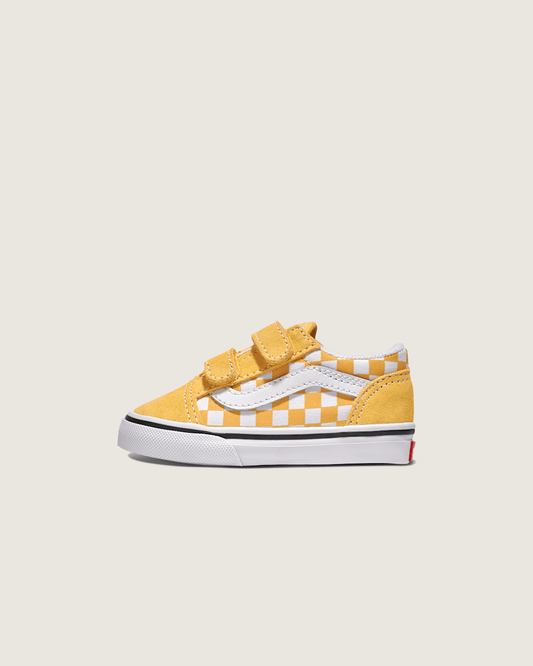 Toddler Old Skool V Checkerboard Shoe in Banana Cream Yellow / White | Vans online