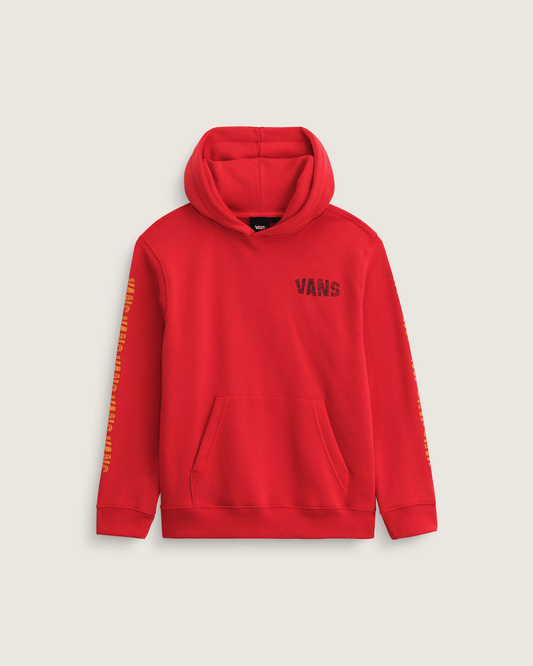 Kids Racing Flames Pullover Hoodie in Crimson Haze Red | Vans near me