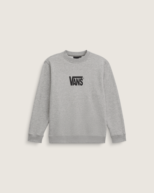 Kids Stretch Logo Crew Sweatshirt in Cement Heather Grey | Vans online