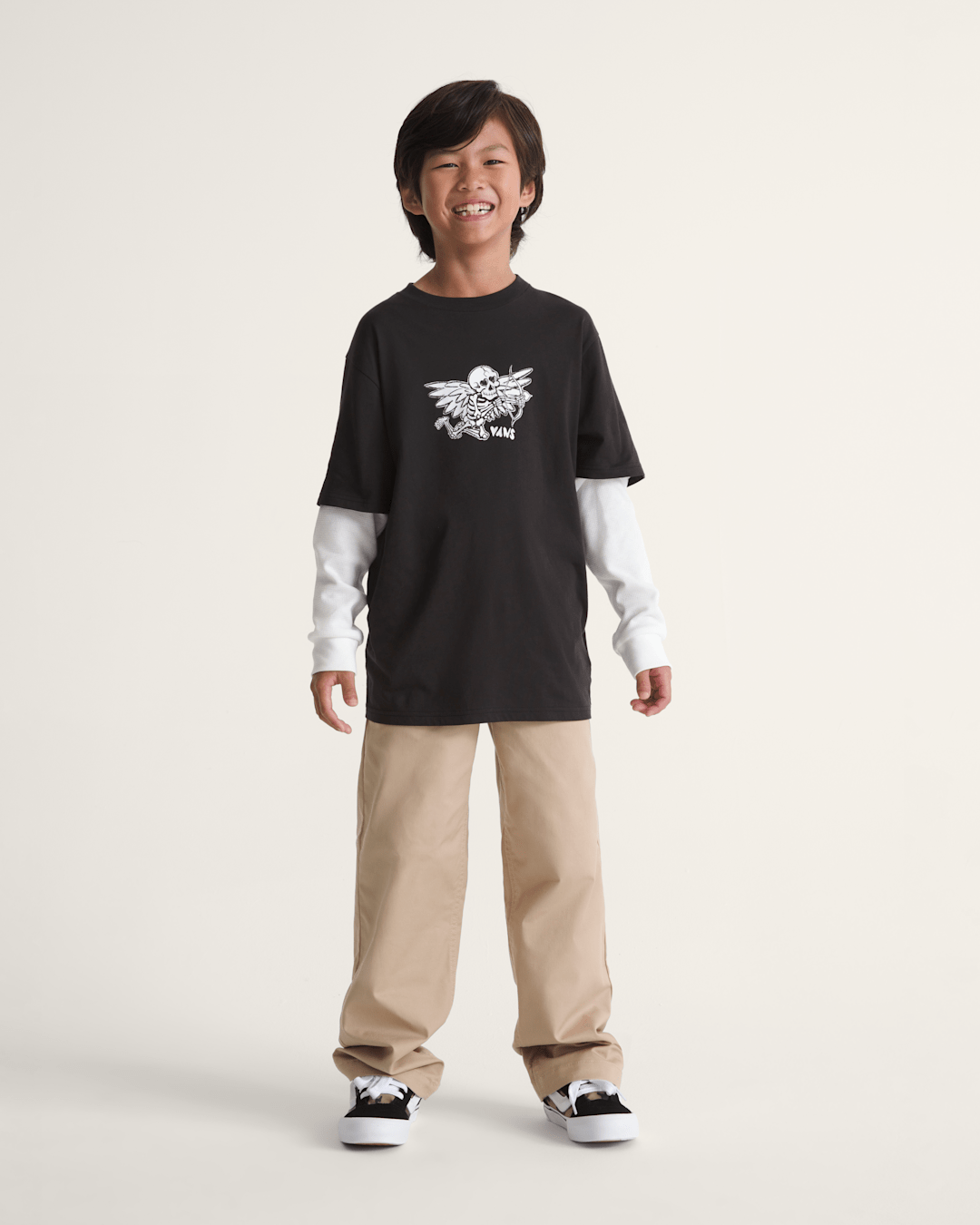 Kids Authentic Chino Loose Pant in Incense Brown | Vans online