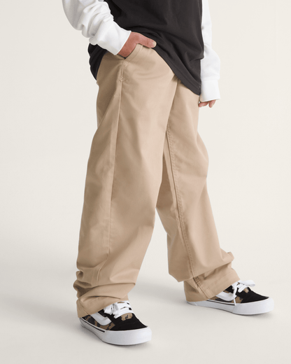 Kids Authentic Chino Loose Pant in Incense Brown | Vans online