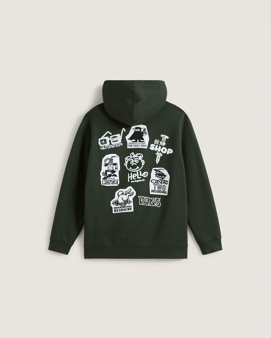 Kids Classified Zip Hoodie in Dried Kelp Green | Vans outlet