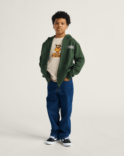 Kids Classified Zip Hoodie in Dried Kelp Green | Vans outlet