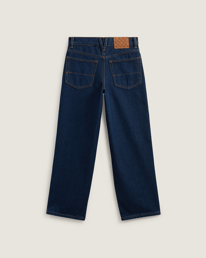 Kids Check-5 Loose Denim Pants in Midnight Blue | Vans online