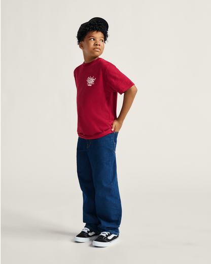 Kids Check-5 Loose Denim Pants in Midnight Blue | Vans online