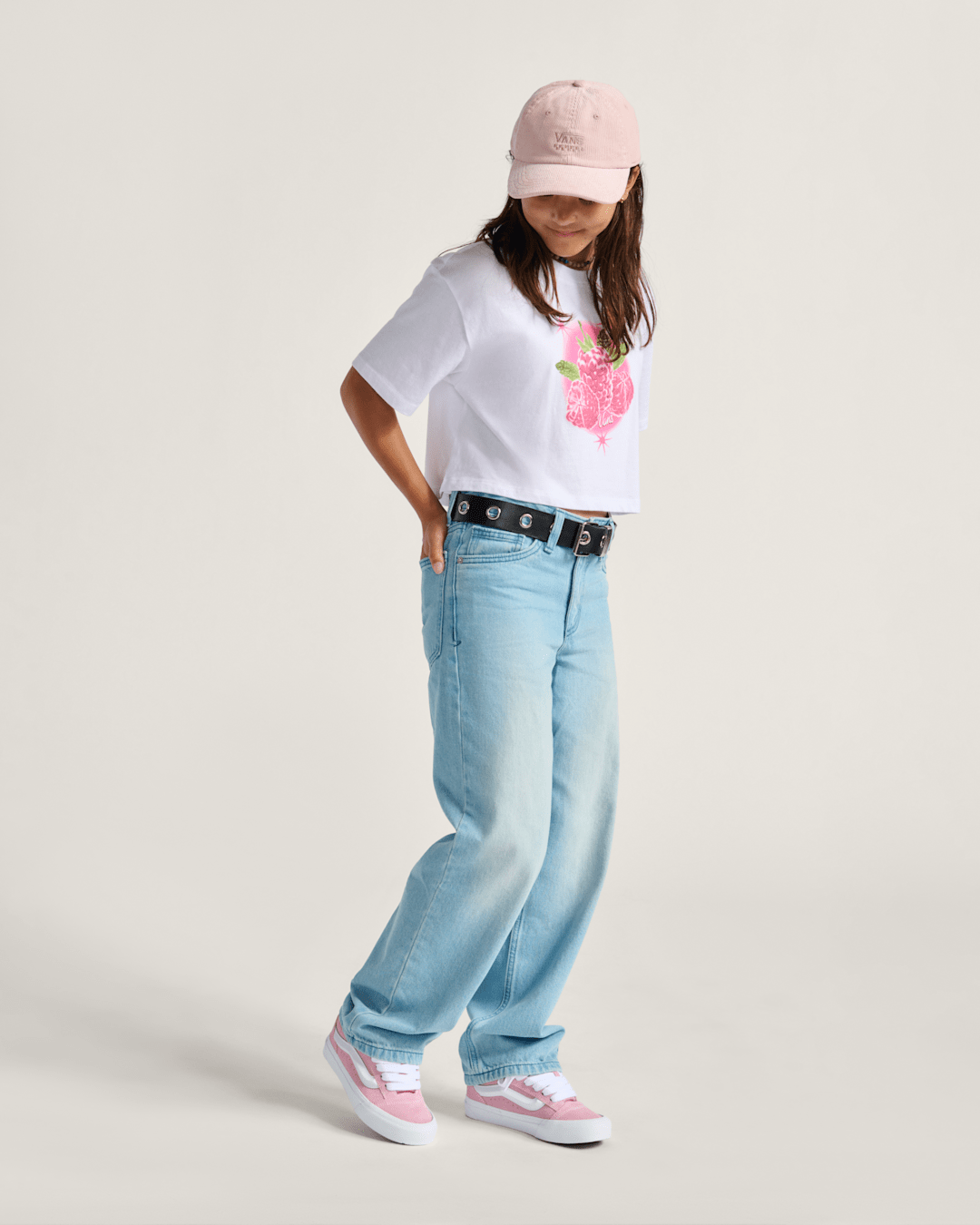 Kids Sirelle Denim Puddle Pants in Light Stonewash Blue | Vans outlet