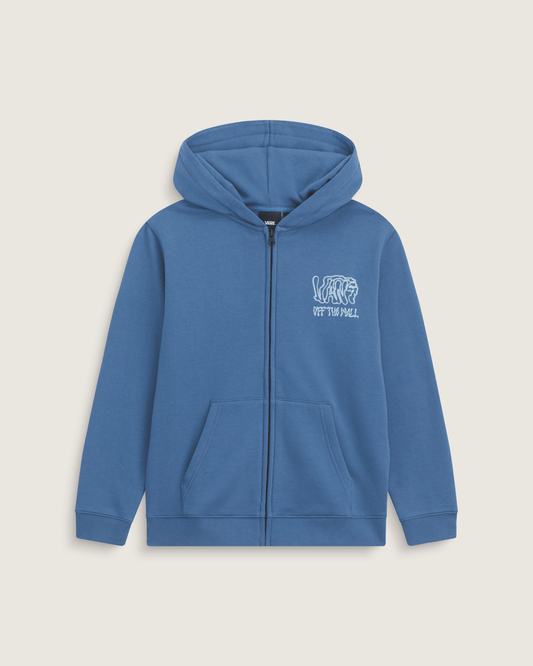 Kids Rippled Zip Hoodie in True Navy Blue | Vans near me