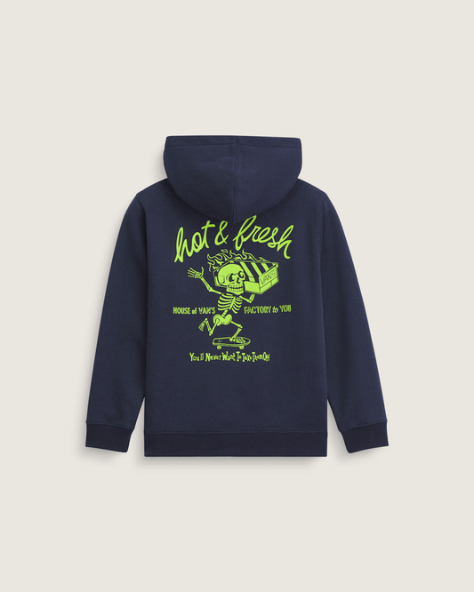 Kids Hot and Fresh Full Zip Sweatshirt in Parisian Night Blue | Vans on sale