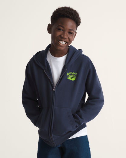 Kids Hot and Fresh Full Zip Sweatshirt in Parisian Night Blue | Vans on sale