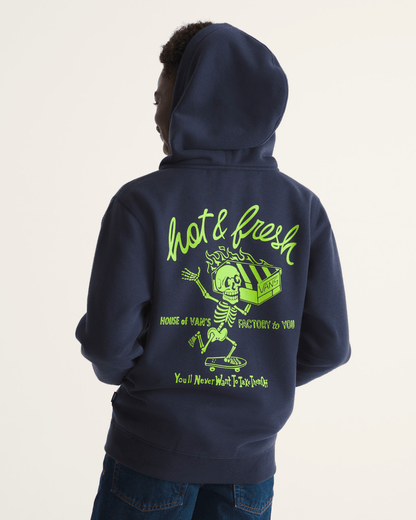 Kids Hot and Fresh Full Zip Sweatshirt in Parisian Night Blue | Vans on sale