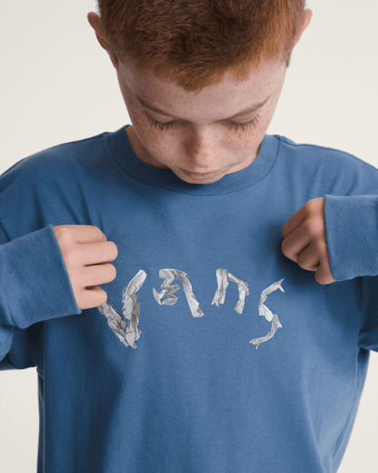 Kids Ideas 66 Long Sleeve T-Shirt in True Navy Blue | Vans discount