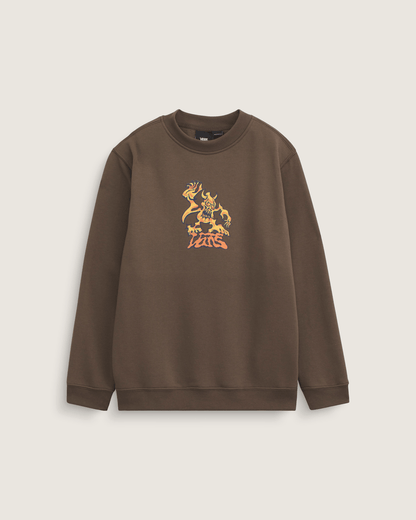Kids Goblin Step Crew Sweatshirt in Coal Brown | Vans sale