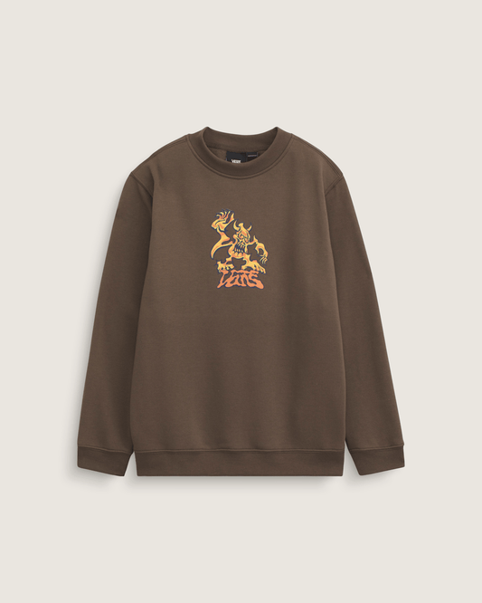 Kids Goblin Step Crew Sweatshirt in Coal Brown | Vans sale