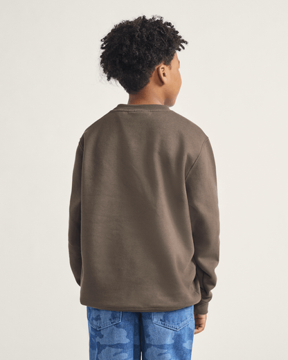 Kids Goblin Step Crew Sweatshirt in Coal Brown | Vans sale