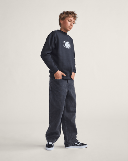 Kids Classic Oval Crew Sweatshirt in Black | Vans on sale