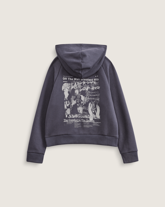 Kids Greatest Hits Zip Hoodie in Asphalt Grey | Vans discount
