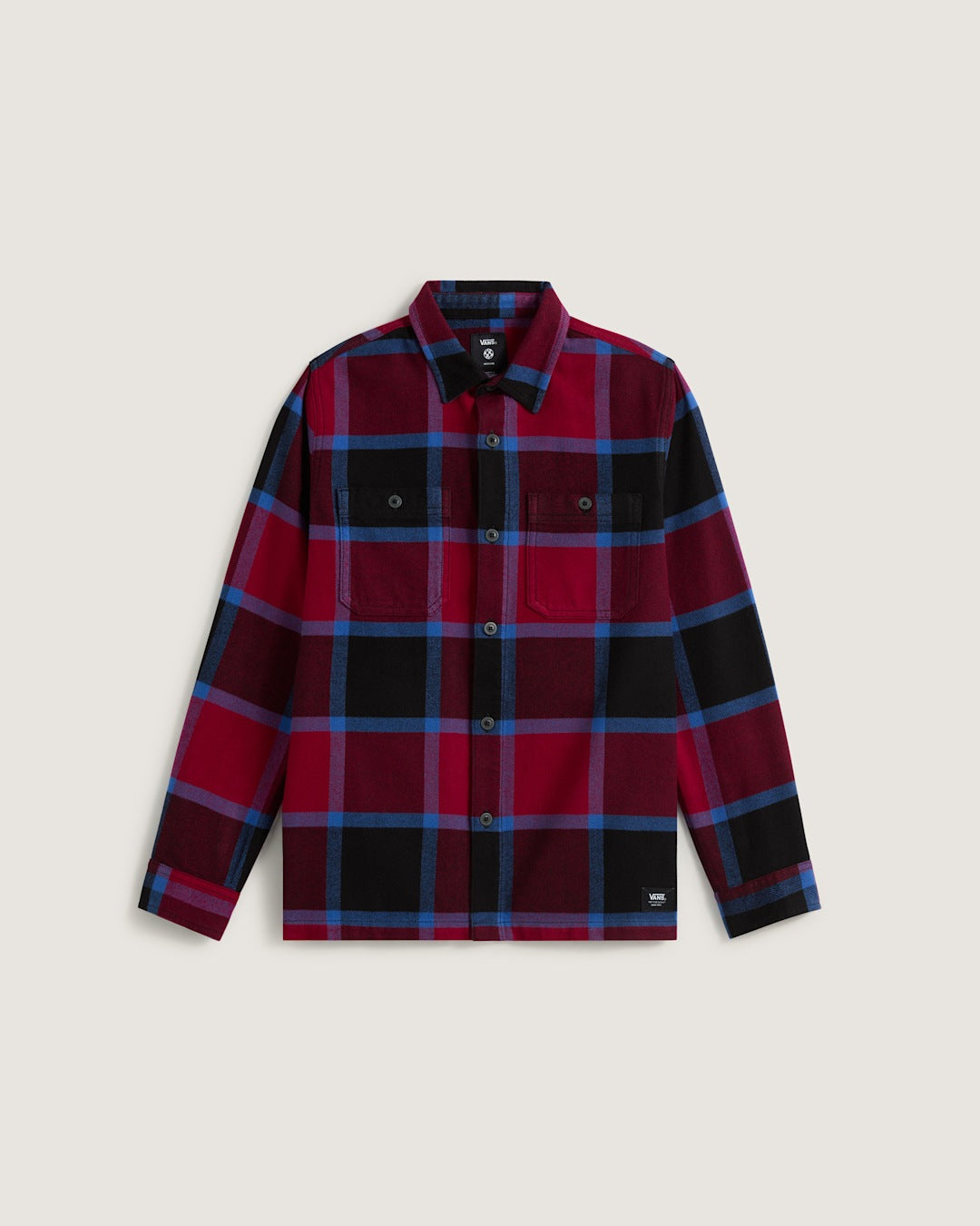 Kids Larkspur Plaid Flannel Shirt in Bordeaux Red / Black | Vans online