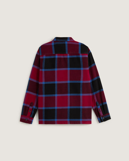 Kids Larkspur Plaid Flannel Shirt in Bordeaux Red / Black | Vans online
