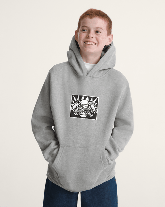 Kids Vans Mouf Pullover Hoodie in Cement Heather Grey | Vans outlet