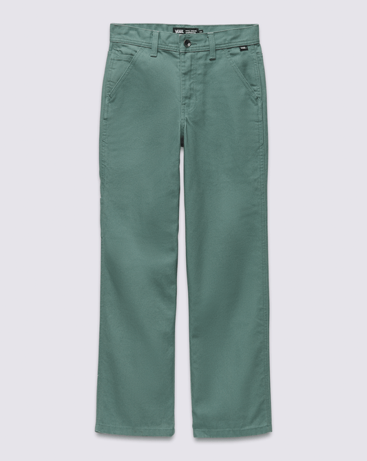 Kids Drill Chore Carpenter Pants in Dark Forest Green | Vans near me