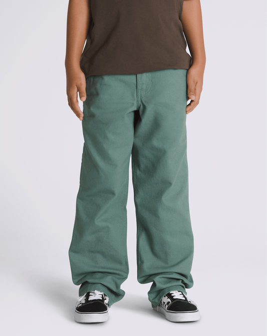 Kids Drill Chore Carpenter Pants in Dark Forest Green | Vans near me