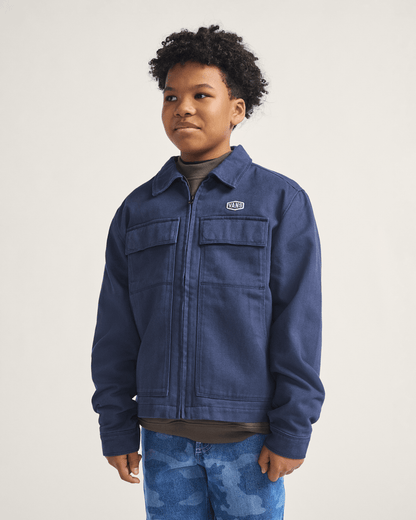 Kids Mcavoy Zip Station Jacket in Parisian Night Blue | Vans on sale