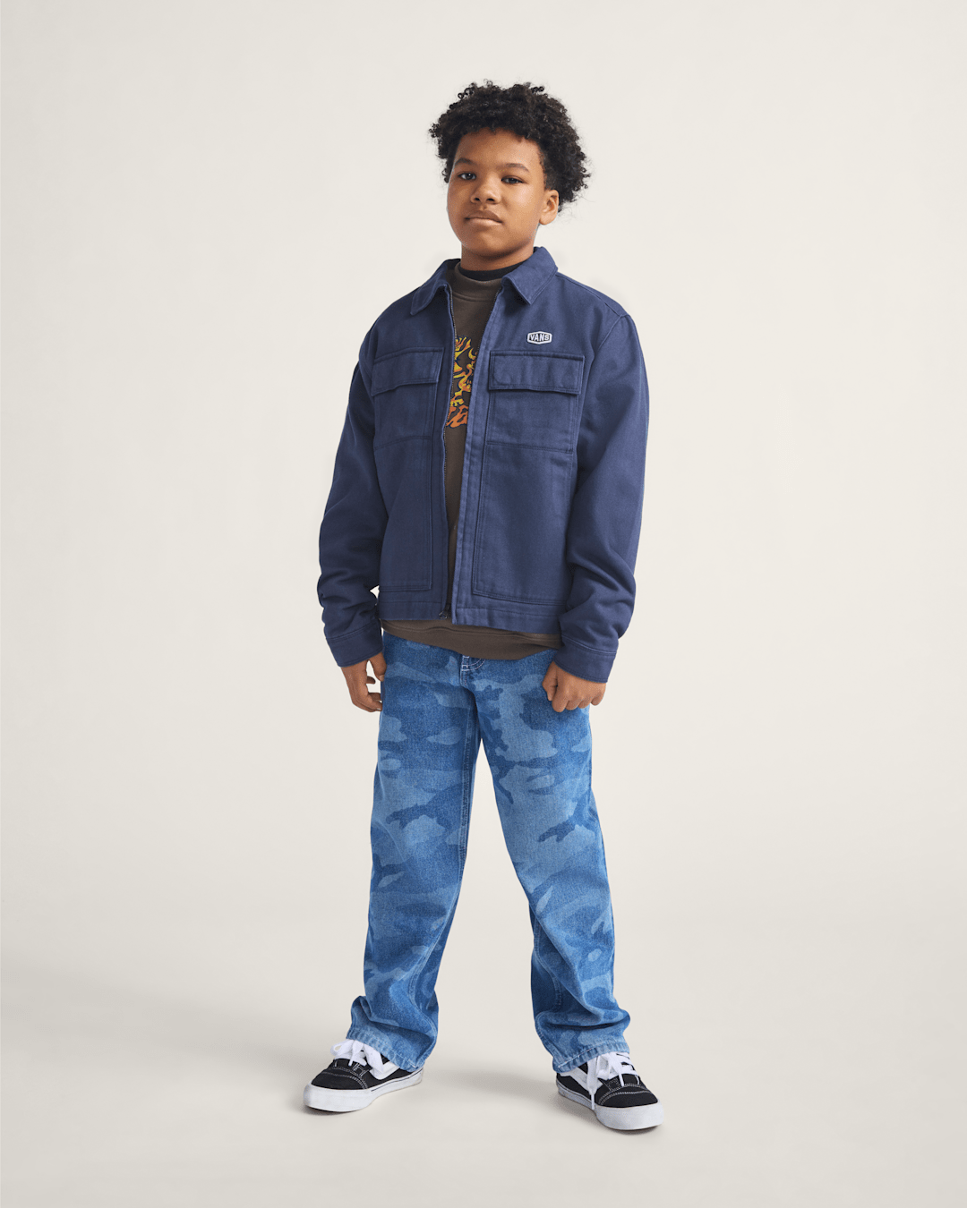 Kids Mcavoy Zip Station Jacket in Parisian Night Blue | Vans on sale